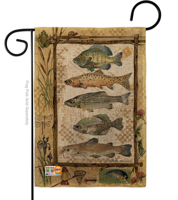 Fishing Adventures - Outdoor Nature Vertical Impressions Decorative Flags HG109056 Made In USA - Image 8