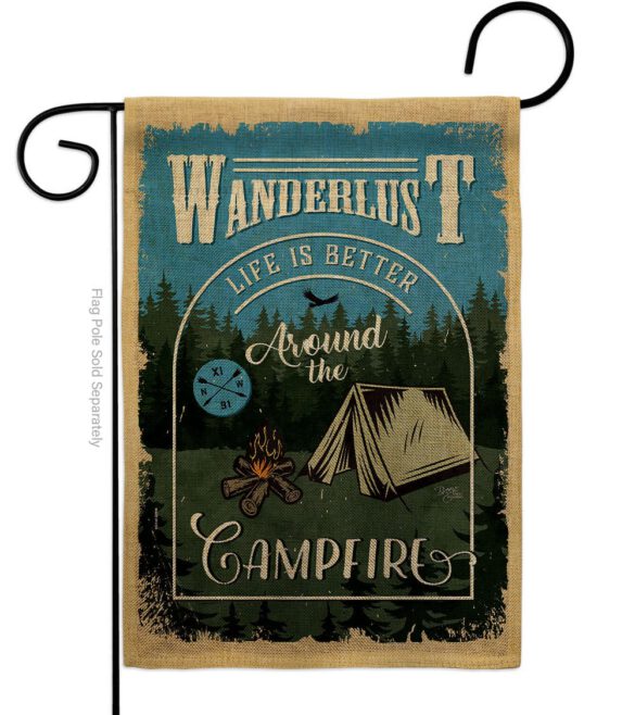 Around the Campfire - Outdoor Nature Vertical Impressions Decorative Flags HG109078 Made In USA - Image 12