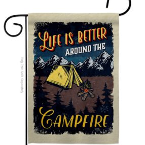 Better Campfire - Outdoor Nature Vertical Impressions Decorative Flags HG109079 Made In USA