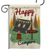 Happy Campers - Outdoor Nature Vertical Impressions Decorative Flags HG137011 Made In USA