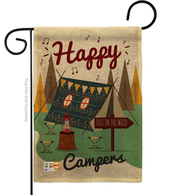 Happy Campers - Outdoor Nature Vertical Impressions Decorative Flags HG137011 Made In USA - Image 8
