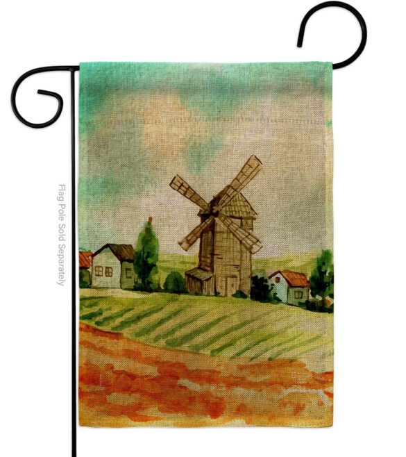 Hillside Windmills - Outdoor Nature Vertical Impressions Decorative Flags HG192526 Made In USA - Image 11
