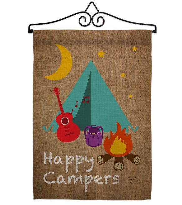 Happy Campers - Outdoor Nature Vertical Impressions Decorative Flags HG109045 Made In USA - Image 7