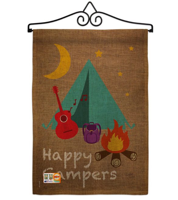 Happy Campers - Outdoor Nature Vertical Impressions Decorative Flags HG109045 Made In USA - Image 10