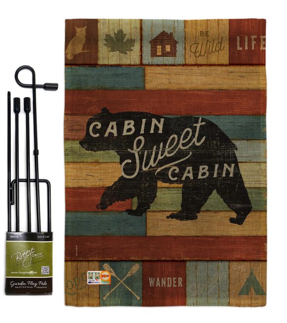 Cabin Sweet Cabin - Outdoor Nature Vertical Impressions Decorative Flags HG109052 Made In USA - Image 9