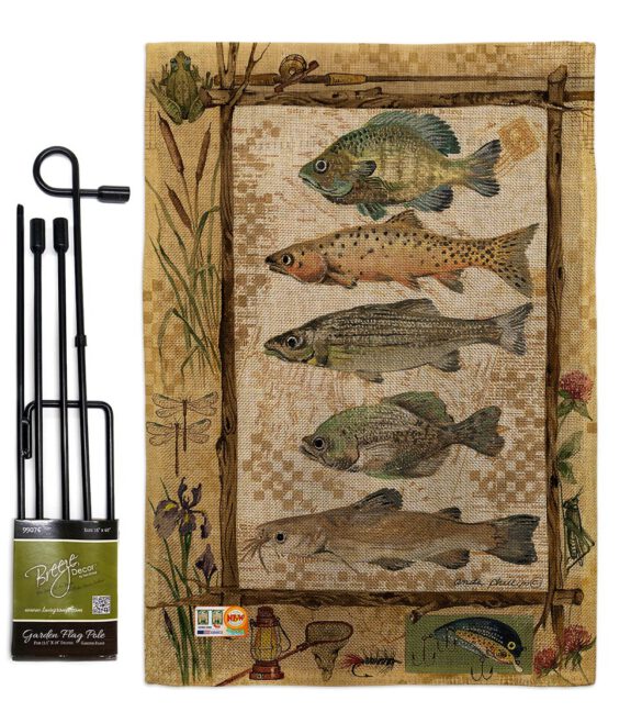 Fishing Adventures - Outdoor Nature Vertical Impressions Decorative Flags HG109056 Made In USA - Image 9