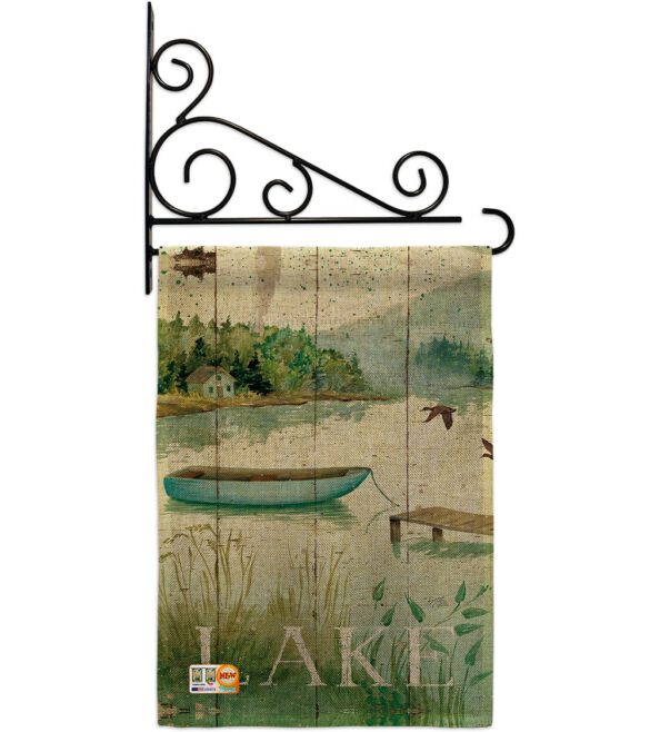 At the Lakeside - Outdoor Nature Vertical Impressions Decorative Flags HG109068 Made In USA - Image 13