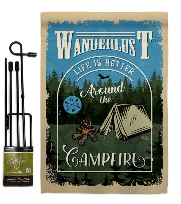 Around the Campfire - Outdoor Nature Vertical Impressions Decorative Flags HG109078 Made In USA - Image 5