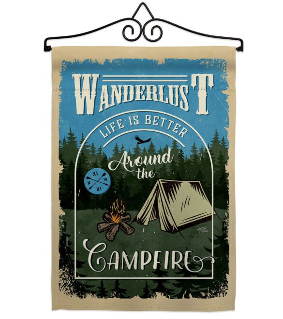 Around the Campfire - Outdoor Nature Vertical Impressions Decorative Flags HG109078 Made In USA - Image 8