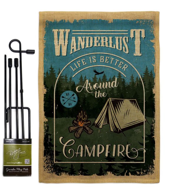 Around the Campfire - Outdoor Nature Vertical Impressions Decorative Flags HG109078 Made In USA - Image 15