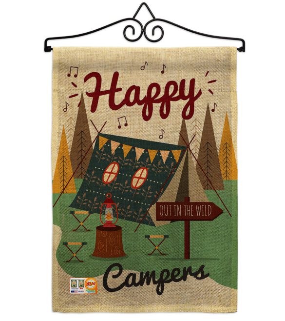 Happy Campers - Outdoor Nature Vertical Impressions Decorative Flags HG137011 Made In USA - Image 10
