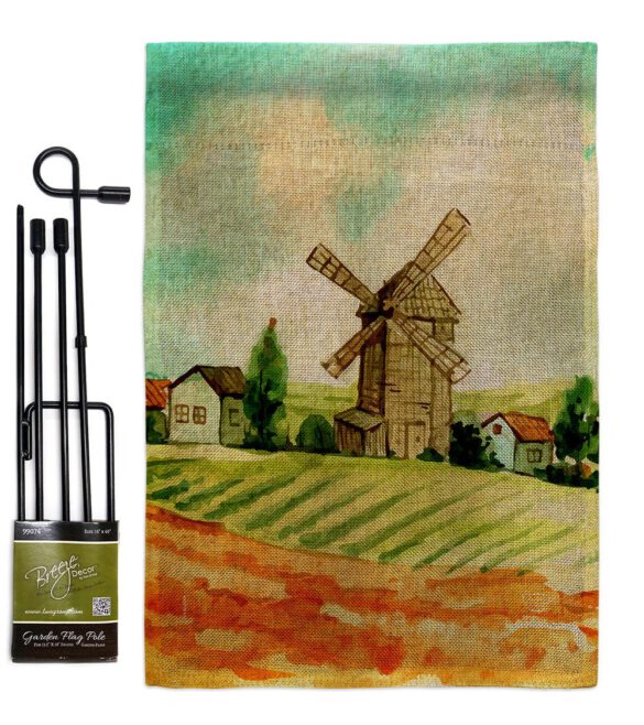 Hillside Windmills - Outdoor Nature Vertical Impressions Decorative Flags HG192526 Made In USA - Image 14
