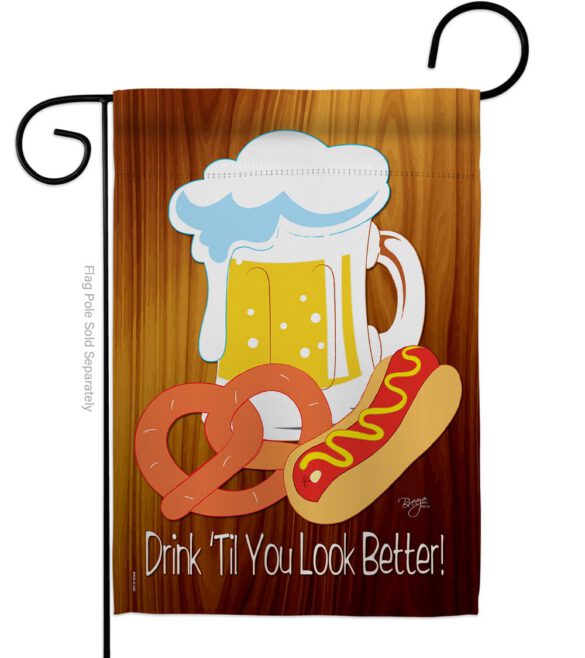 Drink 'Til You Look Better - Party & Celebration Special Occasion Vertical Impressions Decorative Flags HG115065 Made In USA
