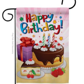 Happy Birthday - Party & Celebration Special Occasion Vertical Impressions Decorative Flags HG115073 Made In USA