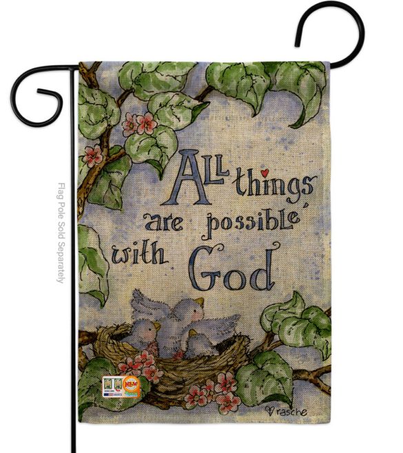 All Things Are Possible With God - Impressions Decorative Garden Flag G165110-BO - Image 9