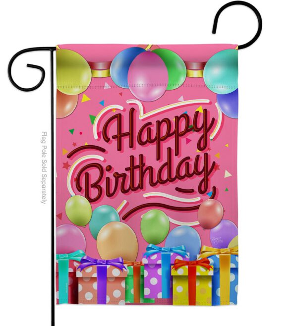 Celebrate Happy Birthday - Party & Celebration Special Occasion Vertical Impressions Decorative Flags HG115133 Made In USA
