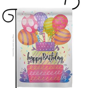 Happy Birthday Balloon - Party & Celebration Special Occasion Vertical Impressions Decorative Flags HG115182 Made In USA