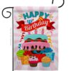 Happy Birthday Cake - Party & Celebration Special Occasion Vertical Impressions Decorative Flags HG137080 Made In USA