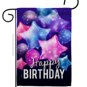 Happy Birthday Balloon - Party & Celebration Special Occasion Vertical Impressions Decorative Flags HG137180 Made In USA