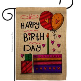 Happy Birth Day - Party & Celebration Special Occasion Vertical Impressions Decorative Flags HG192184 Made In USA