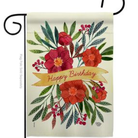 Happy Birthday - Party & Celebration Special Occasion Vertical Impressions Decorative Flags HG192449 Made In USA