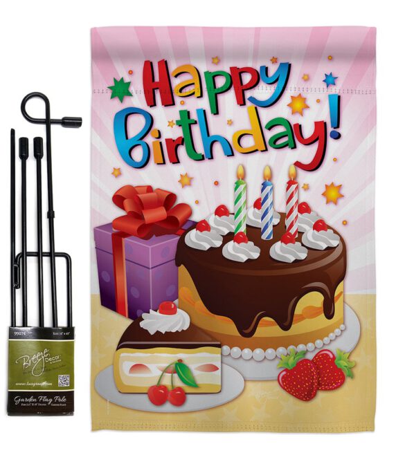 Happy Birthday - Party & Celebration Special Occasion Vertical Impressions Decorative Flags HG115073 Made In USA - Image 4