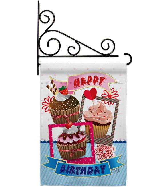 Birthday Cupcake - Party & Celebration Special Occasion Vertical Impressions Decorative Flags HG115096 Made In USA - Image 11
