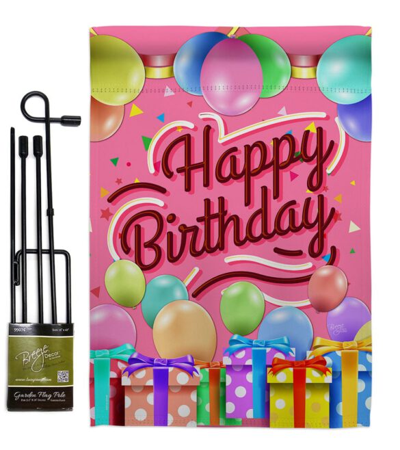 Celebrate Happy Birthday - Party & Celebration Special Occasion Vertical Impressions Decorative Flags HG115133 Made In USA - Image 4