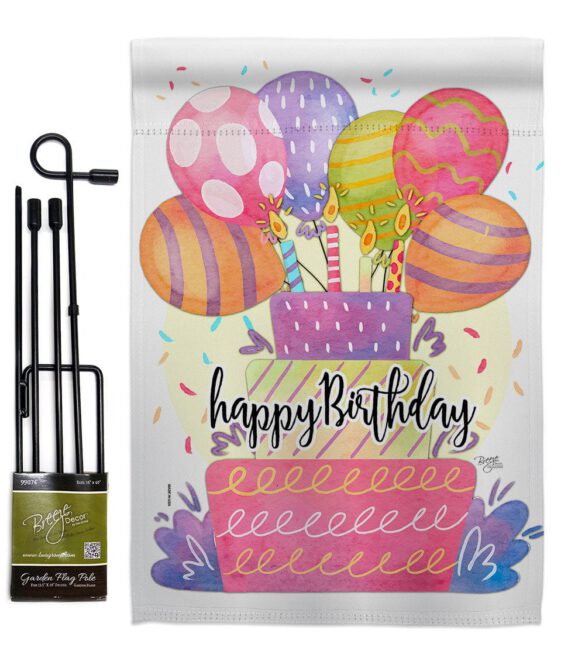 Happy Birthday Balloon - Party & Celebration Special Occasion Vertical Impressions Decorative Flags HG115182 Made In USA - Image 4