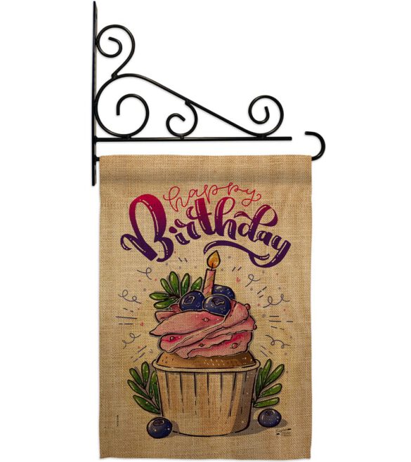 Birthday Cupcak - Party & Celebration Special Occasion Vertical Impressions Decorative Flags HG137234 Made In USA - Image 8