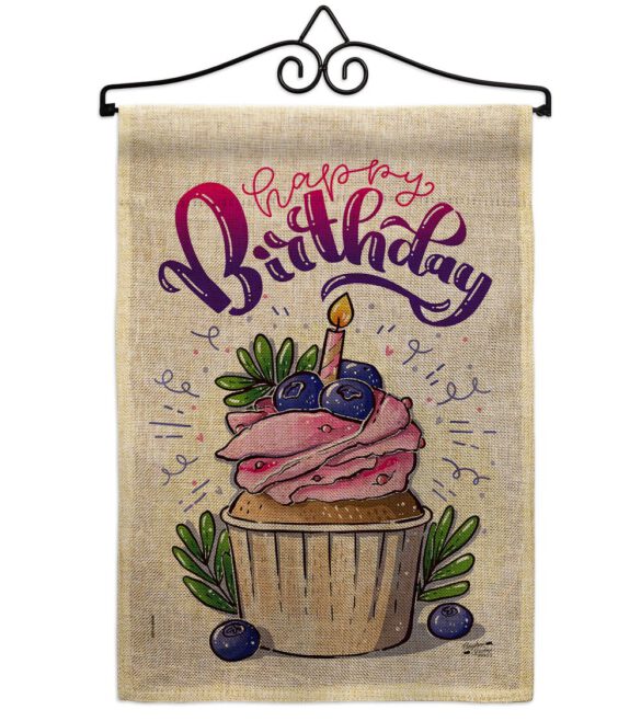 Birthday Cupcak - Party & Celebration Special Occasion Vertical Impressions Decorative Flags HG137234 Made In USA - Image 13