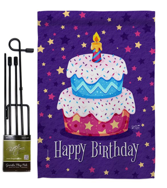 Celerate Birthday - Party & Celebration Special Occasion Vertical Impressions Decorative Flags HG137417 Made In USA - Image 4