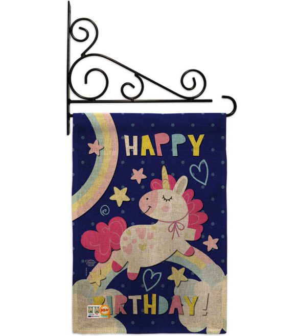 Cute Unicorn Birthday - Party & Celebration Special Occasion Vertical Impressions Decorative Flags HG192166 Made In USA - Image 12