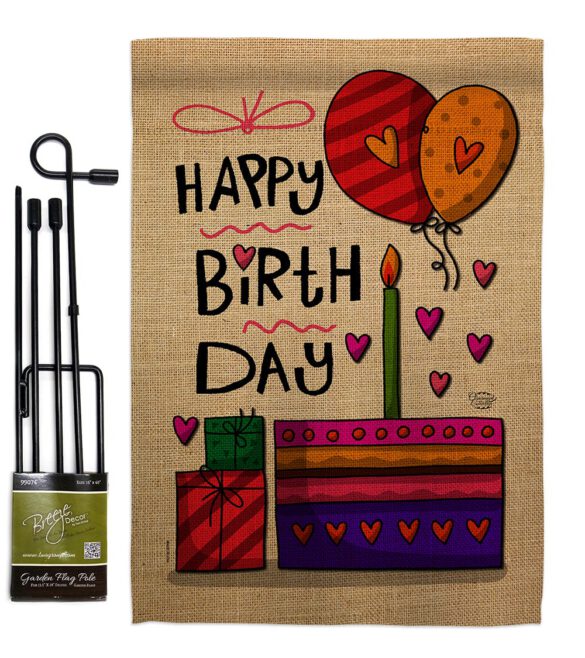 Happy Birth Day - Party & Celebration Special Occasion Vertical Impressions Decorative Flags HG192184 Made In USA - Image 4