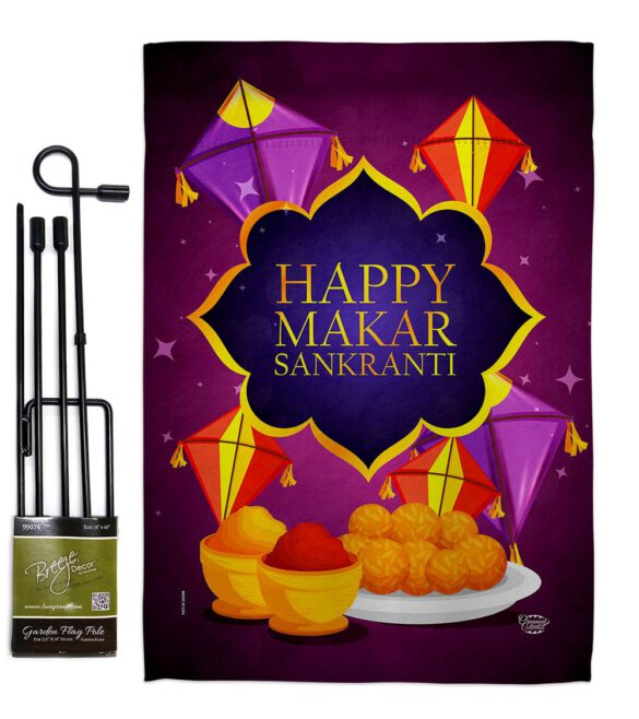 Happy Makar Sankranti - Party & Celebration Special Occasion Vertical Impressions Decorative Flags HG192593 Made In USA - Image 4