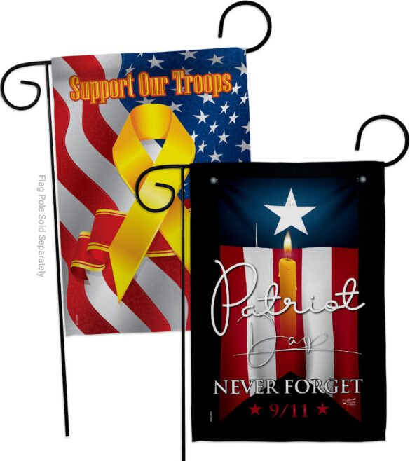 9/11 Never Forget - Patriotic Americana Horizontal Impressions Decorative Flags HG130395 Made In USA - Image 14