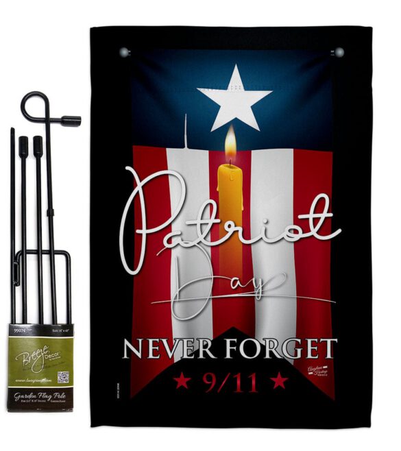 9/11 Never Forget - Patriotic Americana Horizontal Impressions Decorative Flags HG130395 Made In USA - Image 5