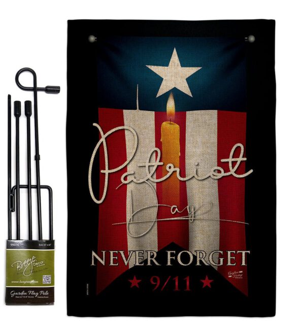 9/11 Never Forget - Patriotic Americana Horizontal Impressions Decorative Flags HG130395 Made In USA - Image 26