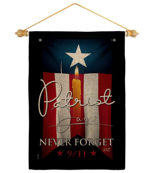9/11 Never Forget - Patriotic Americana Horizontal Impressions Decorative Flags HG130395 Made In USA - Image 41