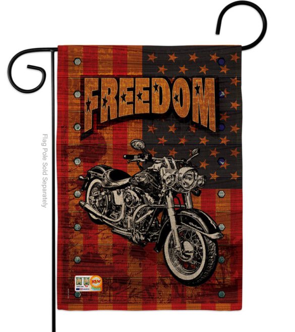 Americana Motorcycle - Patriotic Americana Vertical Impressions Decorative Flags HG111001 Made In USA - Image 9