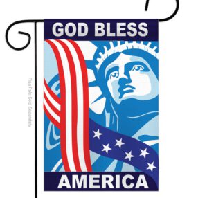 God Bless America - Patriotic Americana Vertical Applique Decorative Flags HG111046