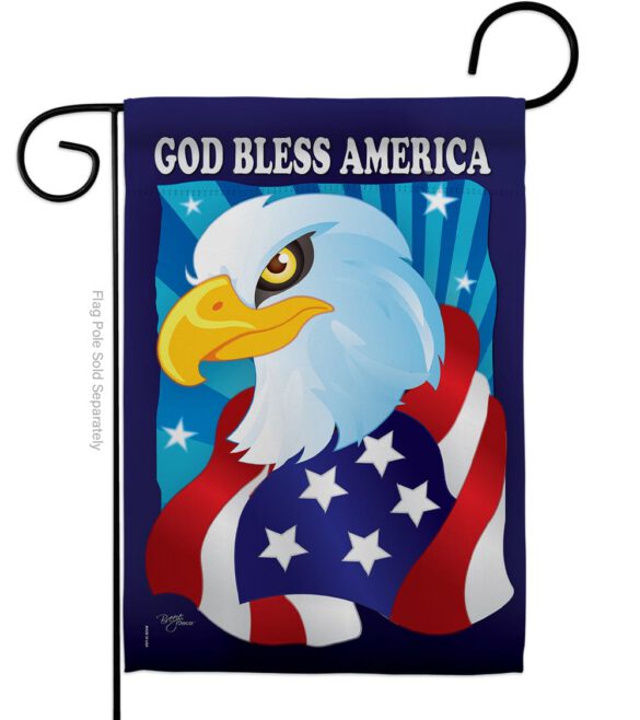 Freedom Eagle - Patriotic Americana Vertical Impressions Decorative Flags HG111051 Imported