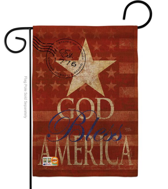 God Bless America - Patriotic Americana Vertical Impressions Decorative Flags HG111053 Made In USA - Image 8
