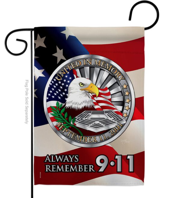 Always Remember - Patriotic Americana Vertical Impressions Decorative Flags HG111063 Made In USA - Image 2