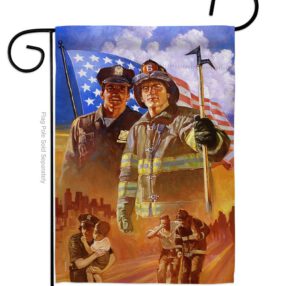 Heroes - Patriotic Americana Vertical Impressions Decorative Flags HG111065 Made In USA
