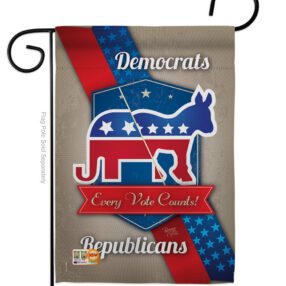 Every Vote Counts - Patriotic Americana Vertical Impressions Decorative Flags HG111069 Made In USA