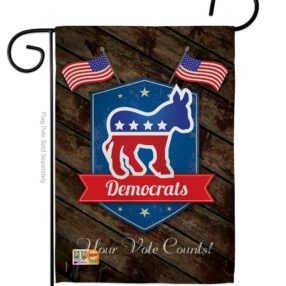 Democrats - Patriotic Americana Vertical Impressions Decorative Flags HG111070 Made In USA