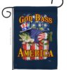 God Bass America - Patriotic Americana Vertical Impressions Decorative Flags HG111087 Made In USA