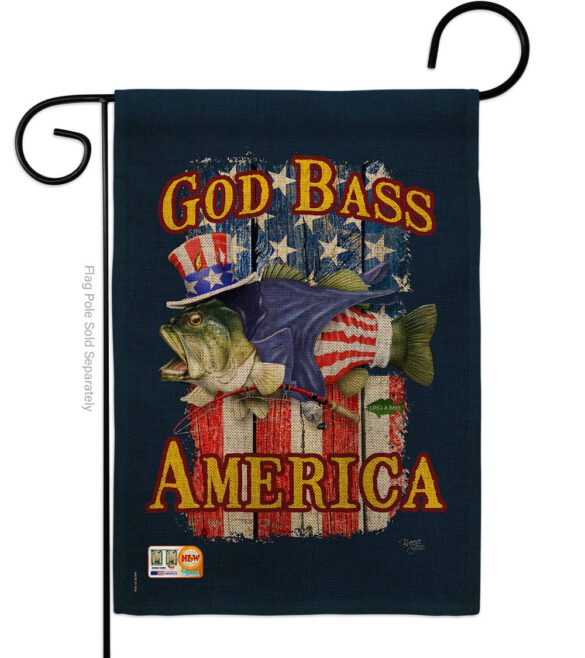 God Bass America - Patriotic Americana Vertical Impressions Decorative Flags HG111087 Made In USA - Image 8