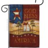 God Bless America - Patriotic Americana Vertical Impressions Decorative Flags HG111090 Made In USA